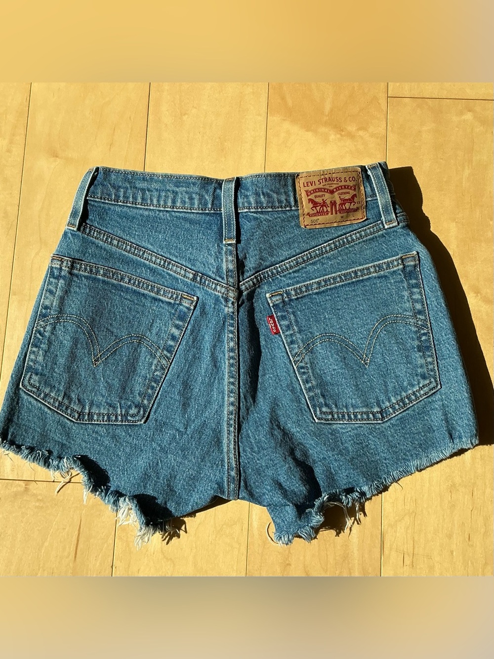 Levi's Vintage-Inspired Blue Denim Cutoff Shorts